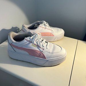 WHITE / PINK PLATFORM PUMA